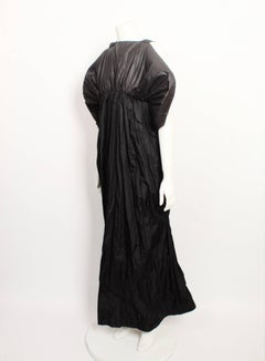 Black Sculptural Column Dress