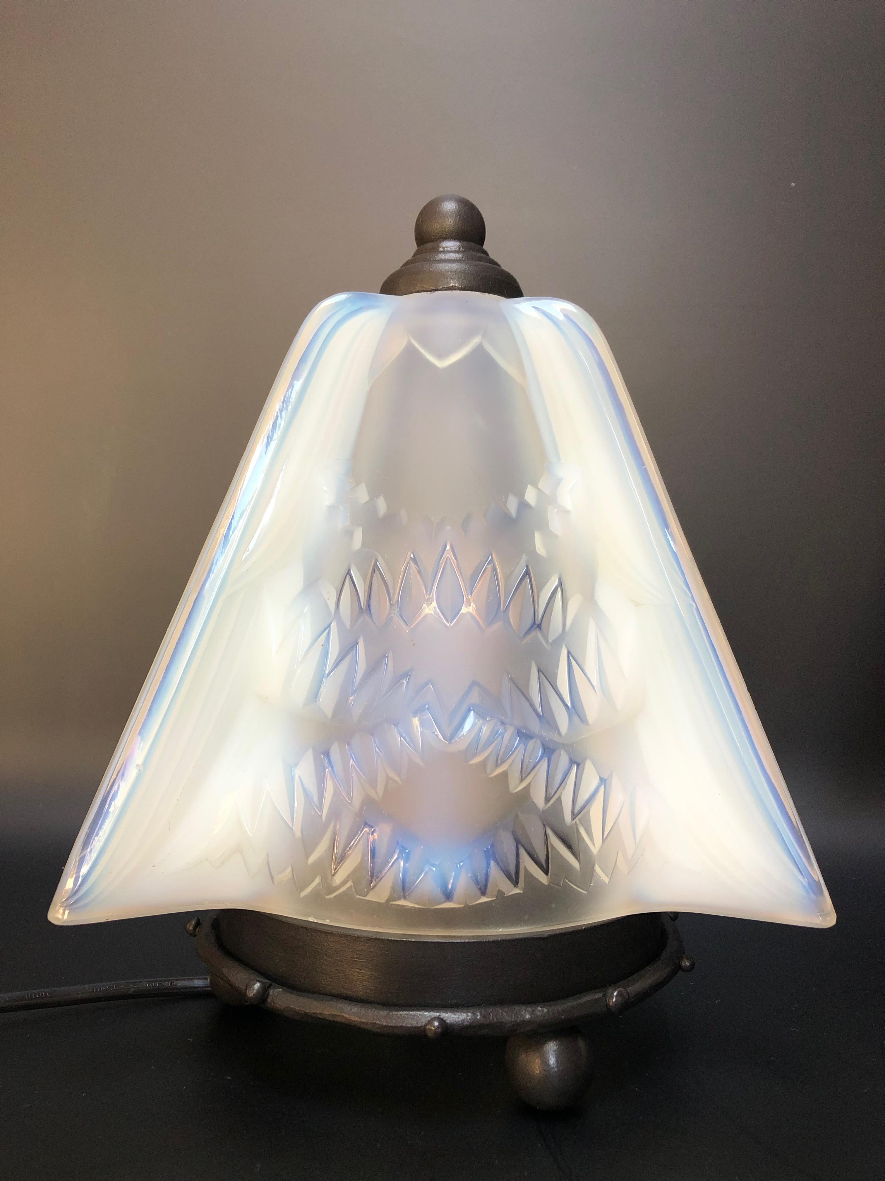 French Ranc Frères Pair of Art Deco Night Lights For Sale