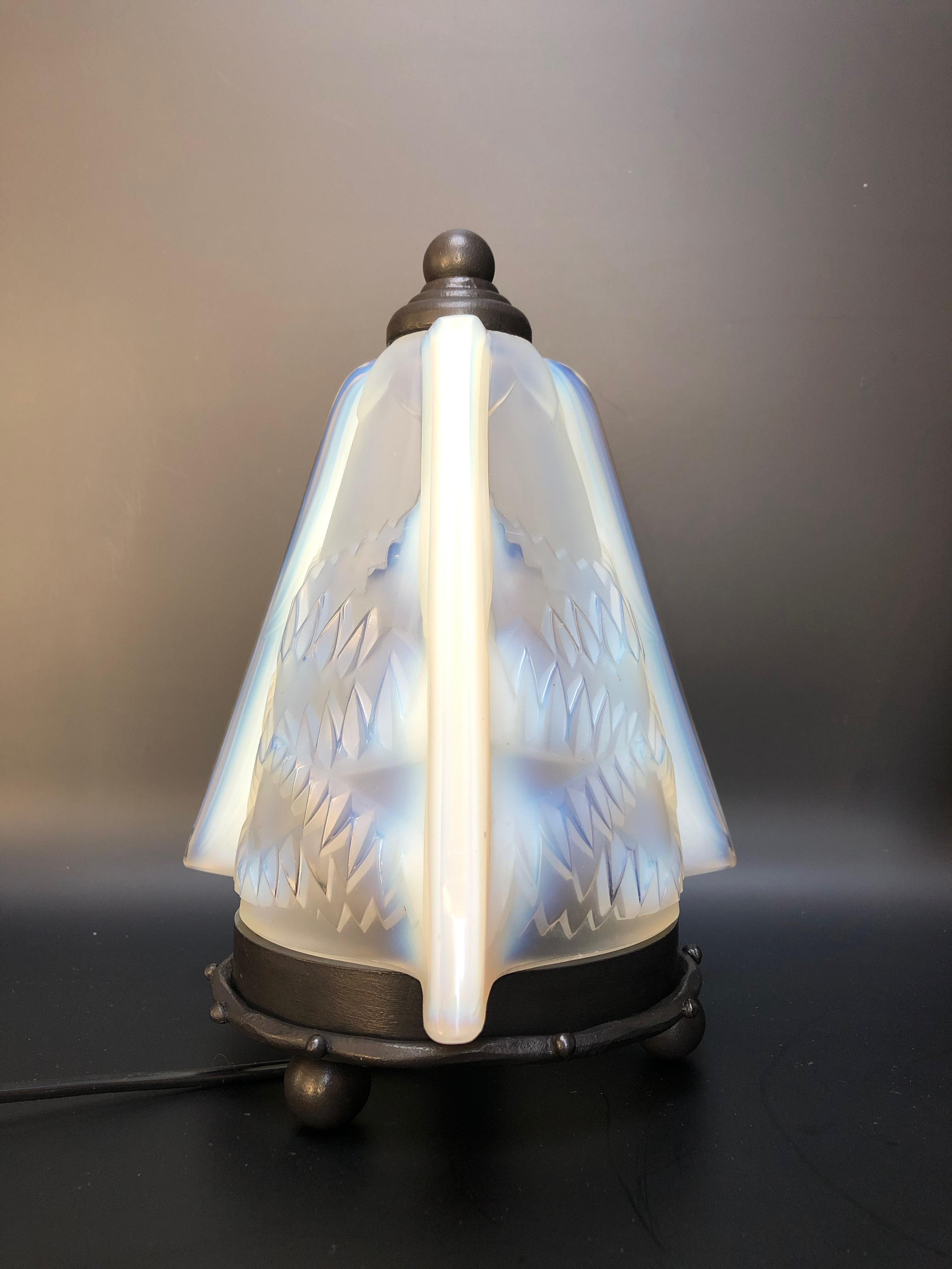 Ranc Frères Pair of Art Deco Night Lights In Excellent Condition For Sale In NANTES, FR