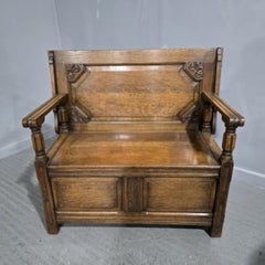 Good Oak Table Top Hall Bench Settle