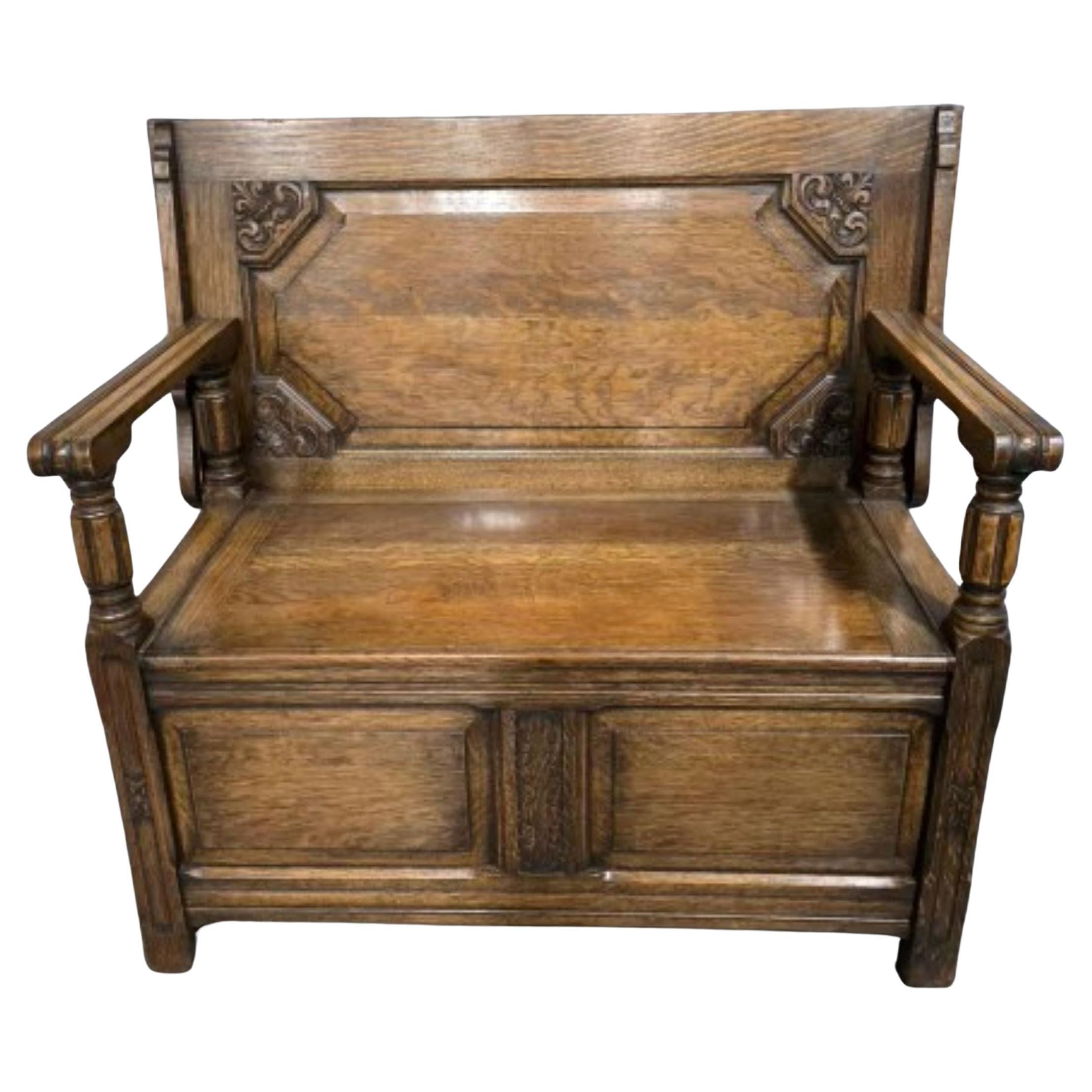 Good Oak Table Top Hall Bench Settle