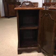 Good Pair of Burr Walnut and Walnut Late Victorian Period Bedside Cabinets