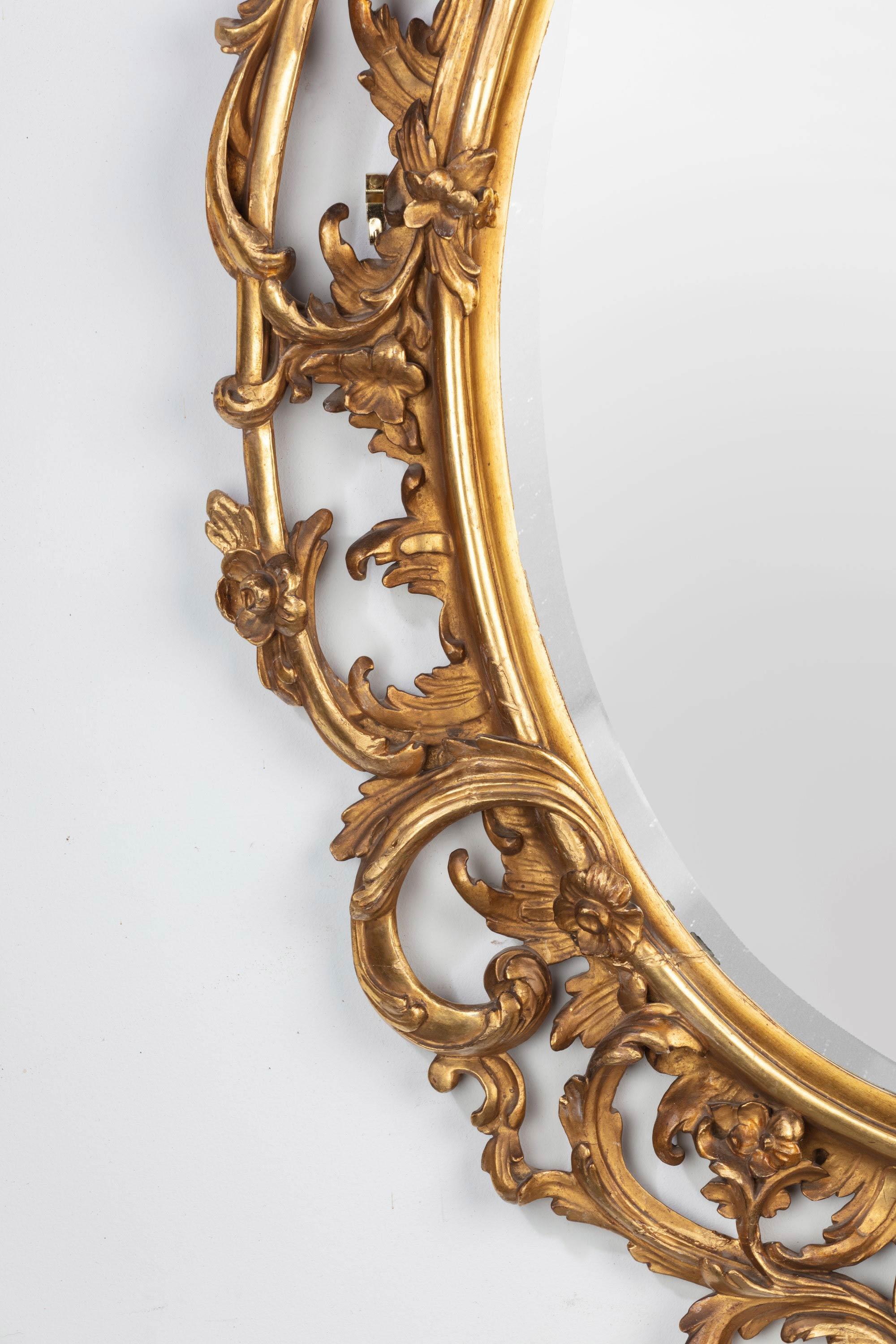 18th Century Good Pair of Oval, George III Period, Giltwood Mirrors