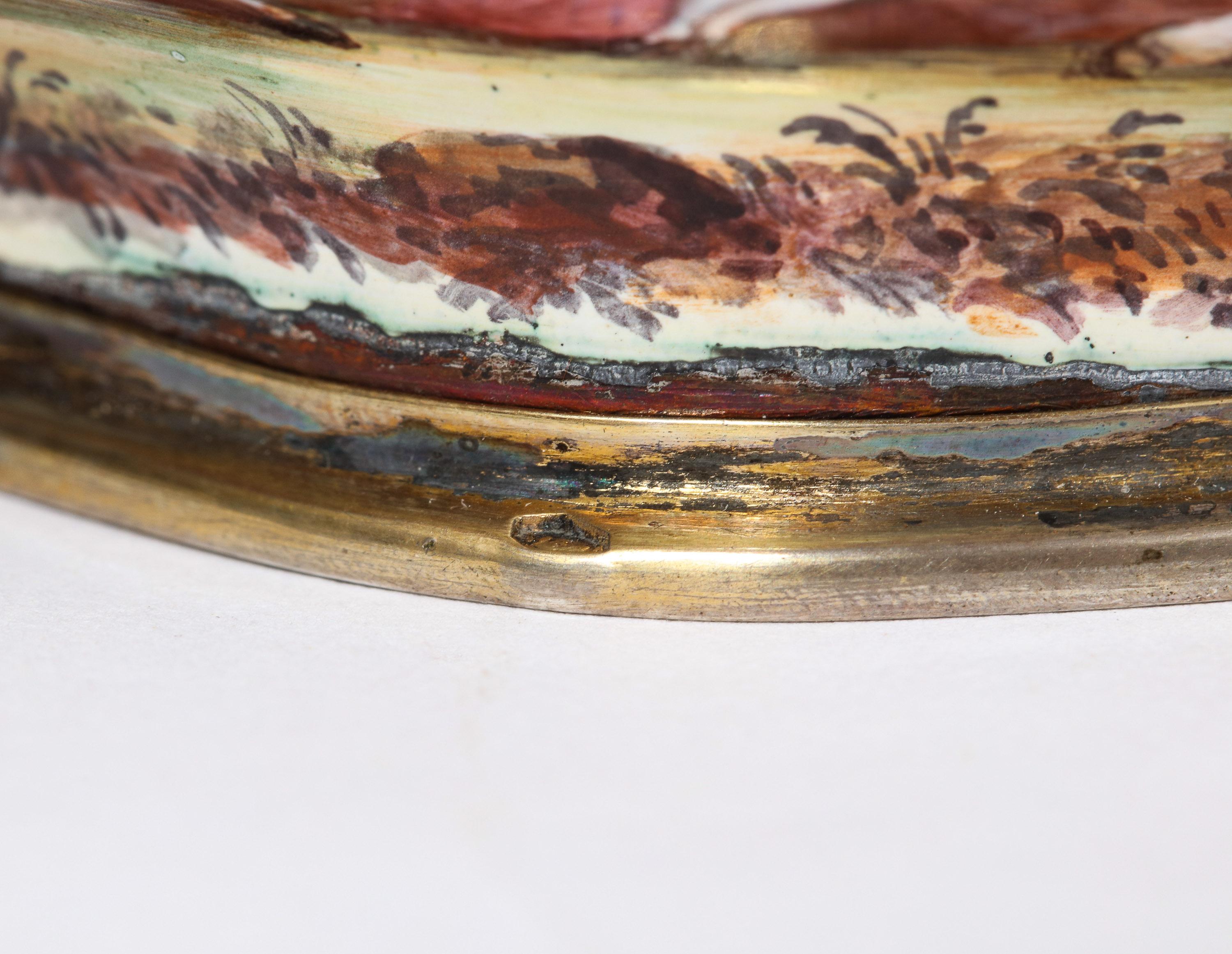 Good Quality Antique Silver-Mounted Viennese Enamel Bowl, Hermann Ratzersdorfer 1