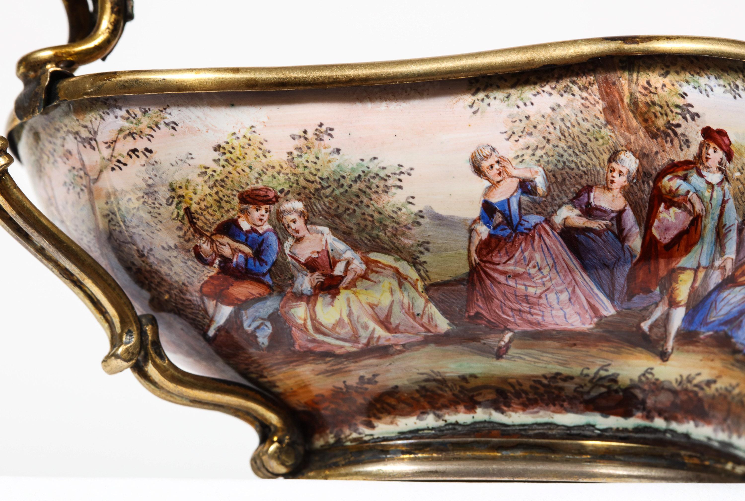 Good Quality Antique Silver-Mounted Viennese Enamel Bowl, Hermann Ratzersdorfer 4