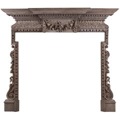 Good Quality Carved English Fireplace