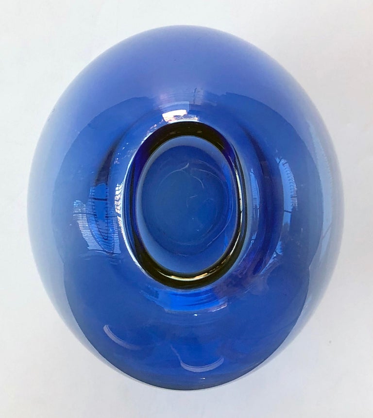Good Quality Danish 1960s Blue Glass Teardrop Vase by Per Lutken for ...