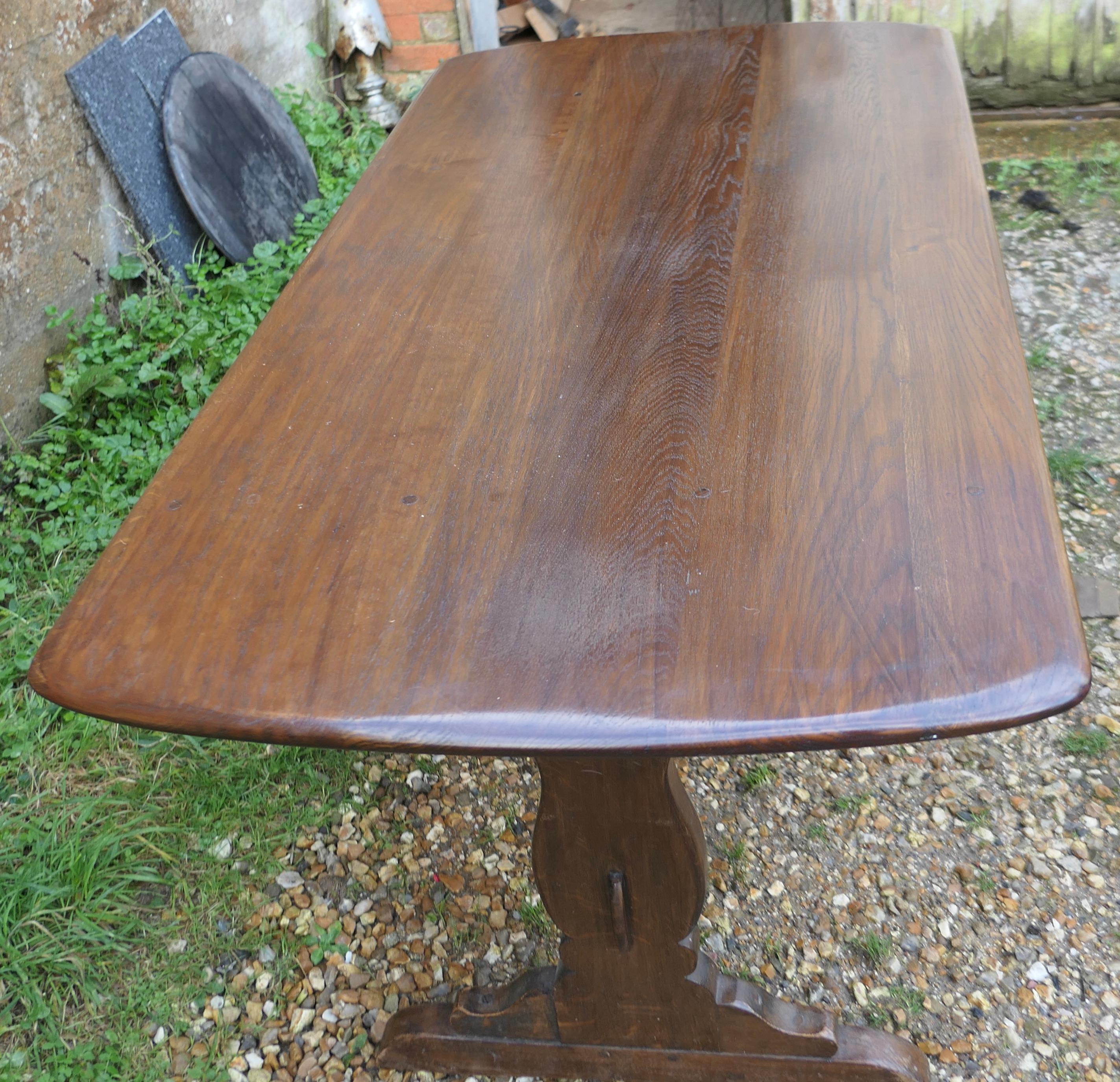 Mid-20th Century Good Quality Elm Refectory Dining Table    For Sale
