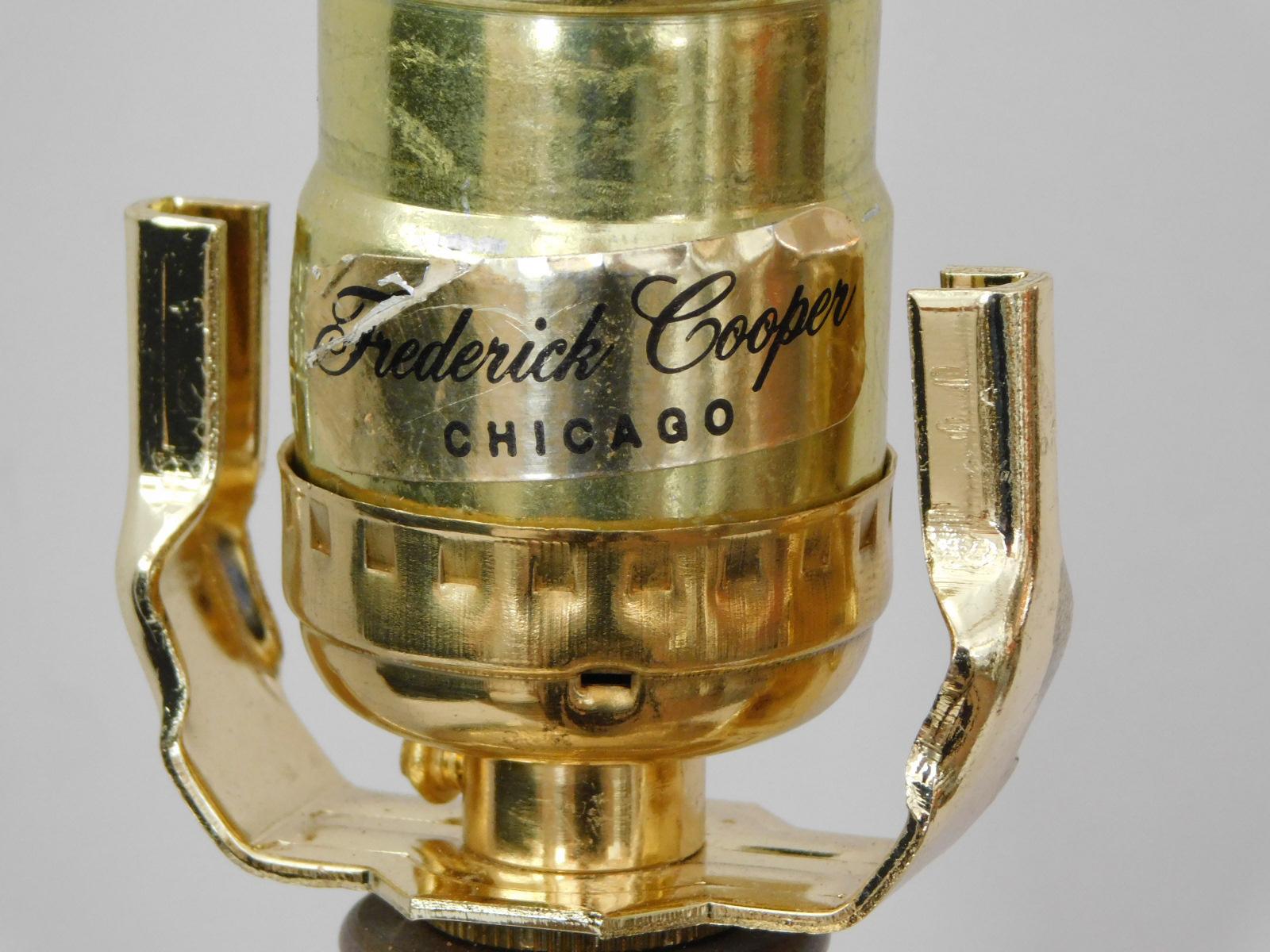 Moderne Frederick Cooper lampe octogonale de bonne qualité en broussin et laiton des années 1960 en vente