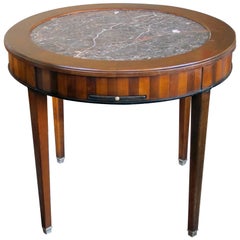 Good Quality French de Bournay Cherry and Walnut Parquetry Center Table