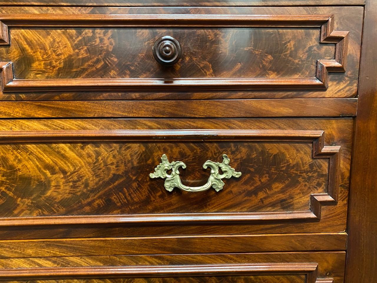19th Century Good Quality French Marble Top Commode Chest of Drawers For Sale