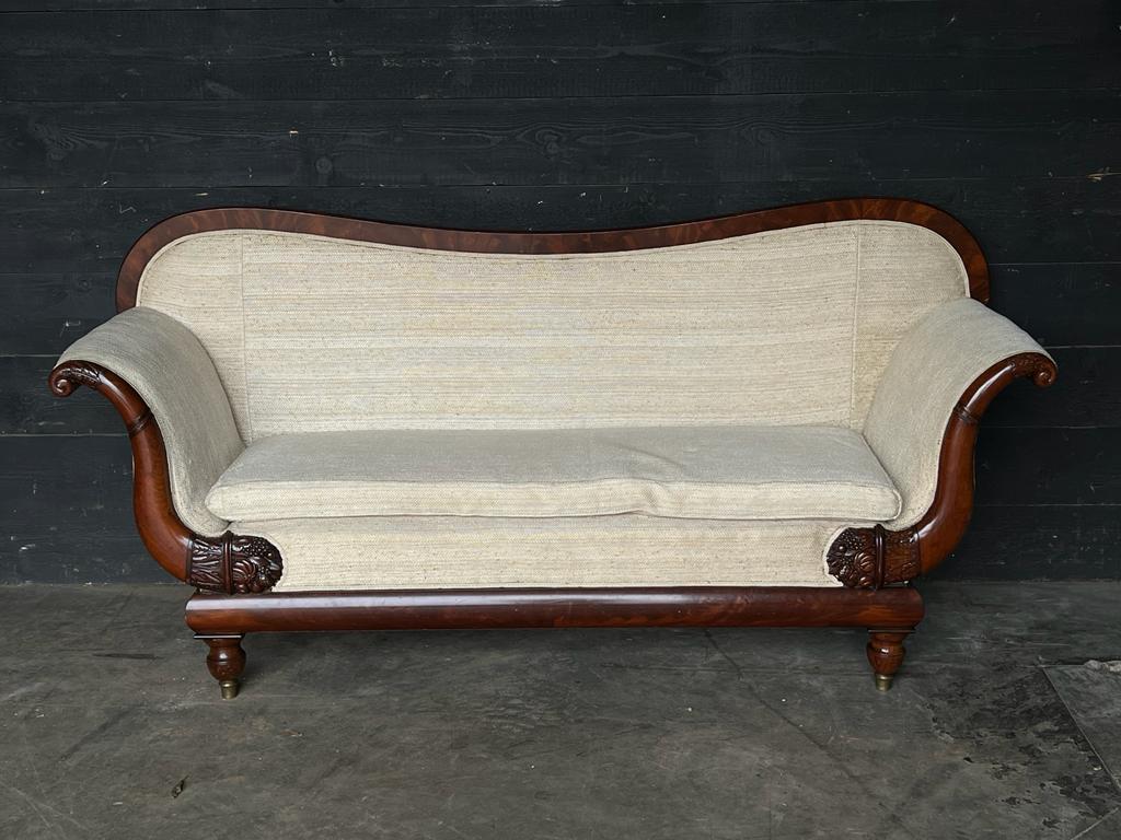 Mahogany Good Quality French Regence Period Settee