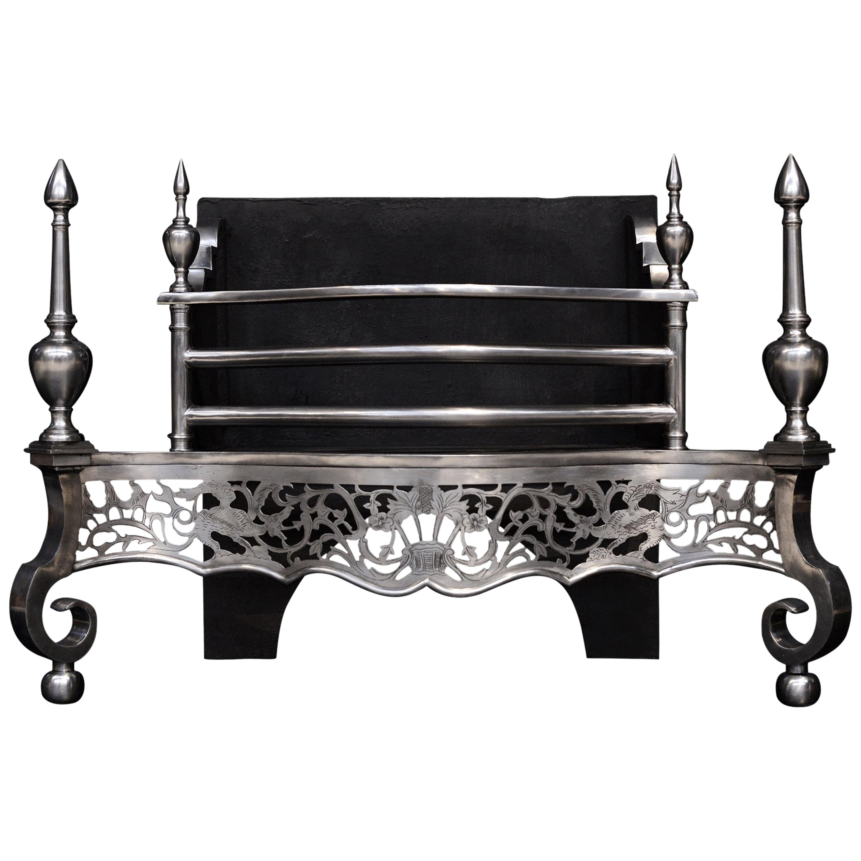 Good Quality Georgian Style English Steel Firegrate For Sale