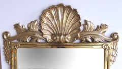 Good Quality Italian Hollywood Regency Solid Brass Mirror; Decorative Crafts Inc