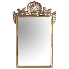 Miroir italien de bonne qualité en laiton massif Hollywood Regency ; Decorative Crafts Inc