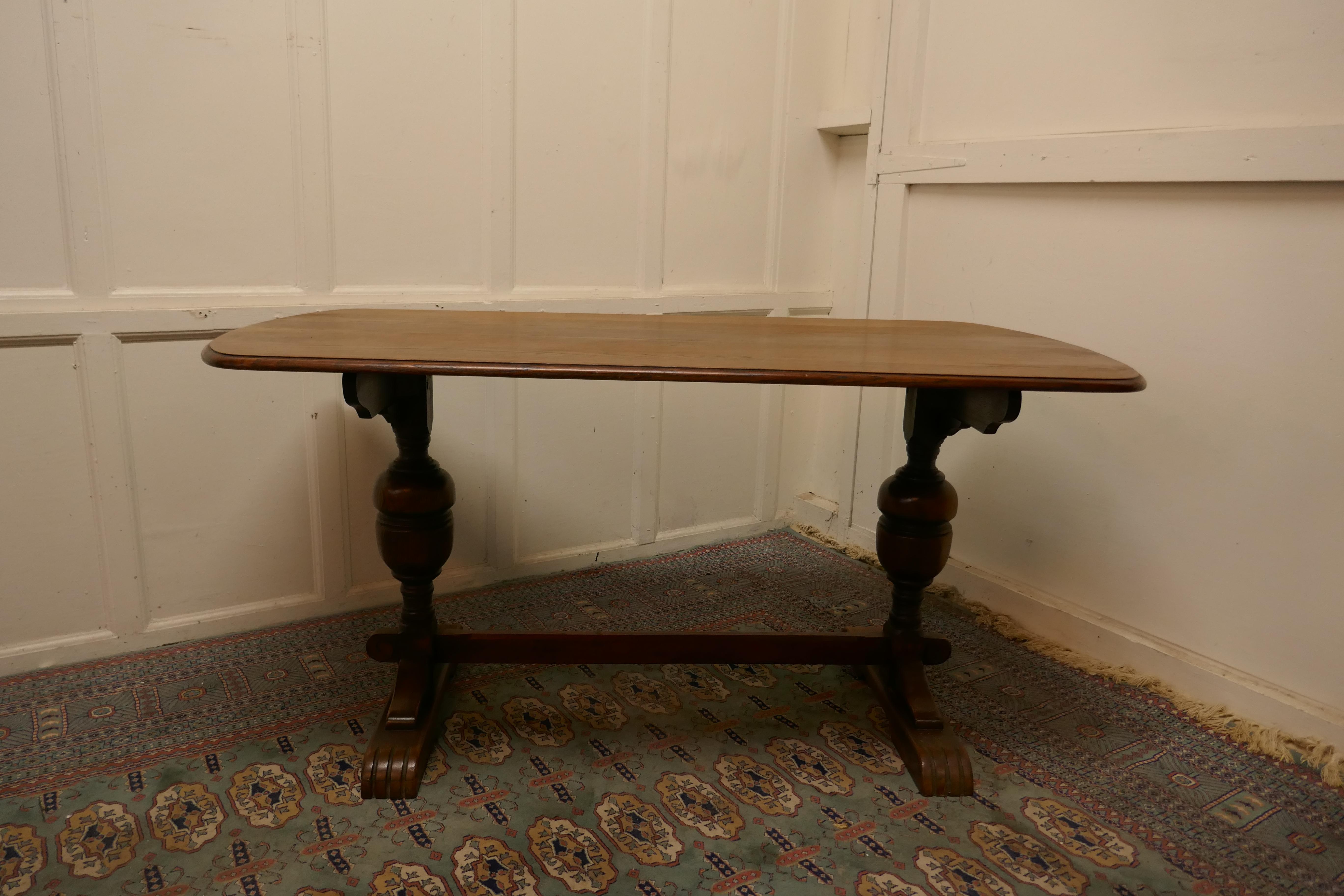 Good Quality Oak Refectory Dining Table 4