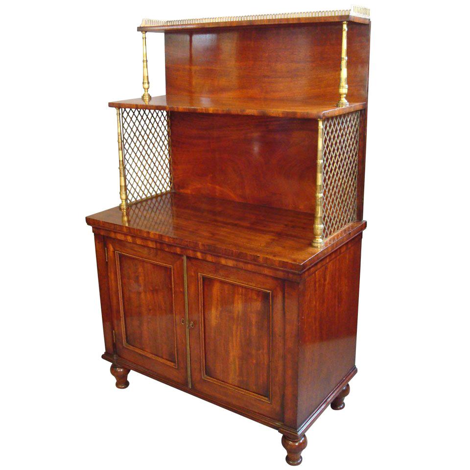 Good Quality Regency Mahogany Side Cabinet or Dwarf Bookcase For Sale