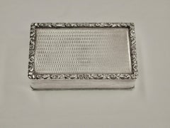 Good Quality Silver Engine Turned Snuff Box, 1928, London Assay