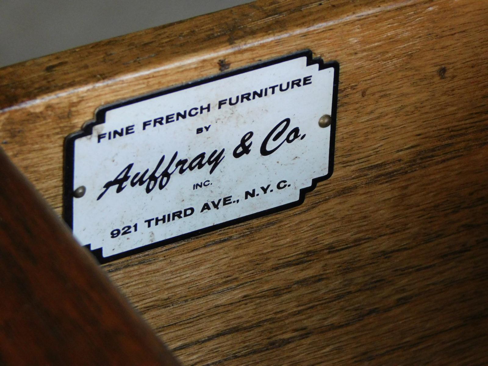 Mid-20th Century Good Quality Walnut Bombé-form 2-drawer Chest by Auffray & Co., NY