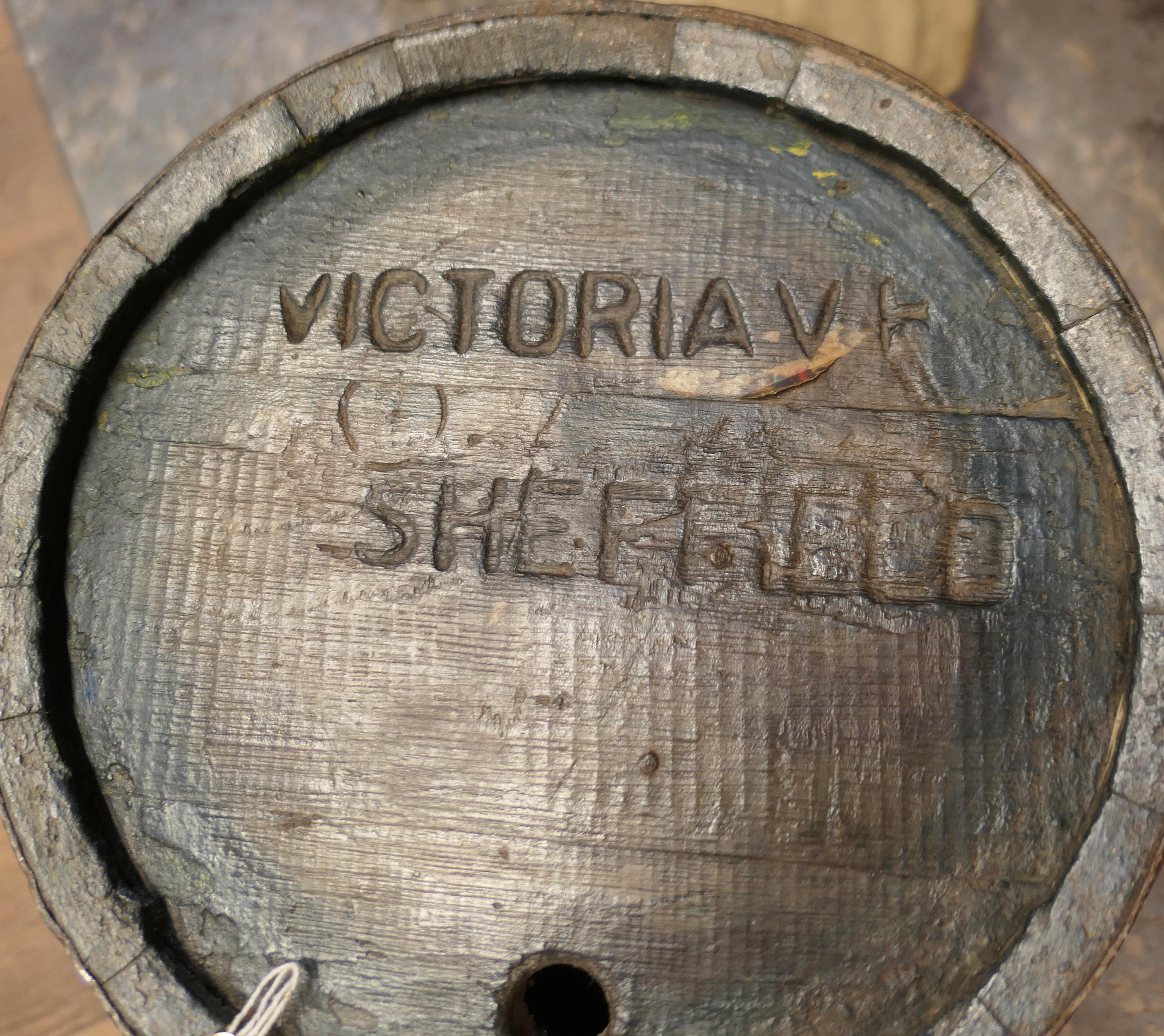 Good Size 19th Century Sheffield Oak Brewery Barrel, Table, Log Bin or Christmas Tree 

A superb strong Victorian coopered Oak barrel, it is from Sheffield, 
This  good looking piece originated as a 19th Century Beer Barrel, it is made with oak