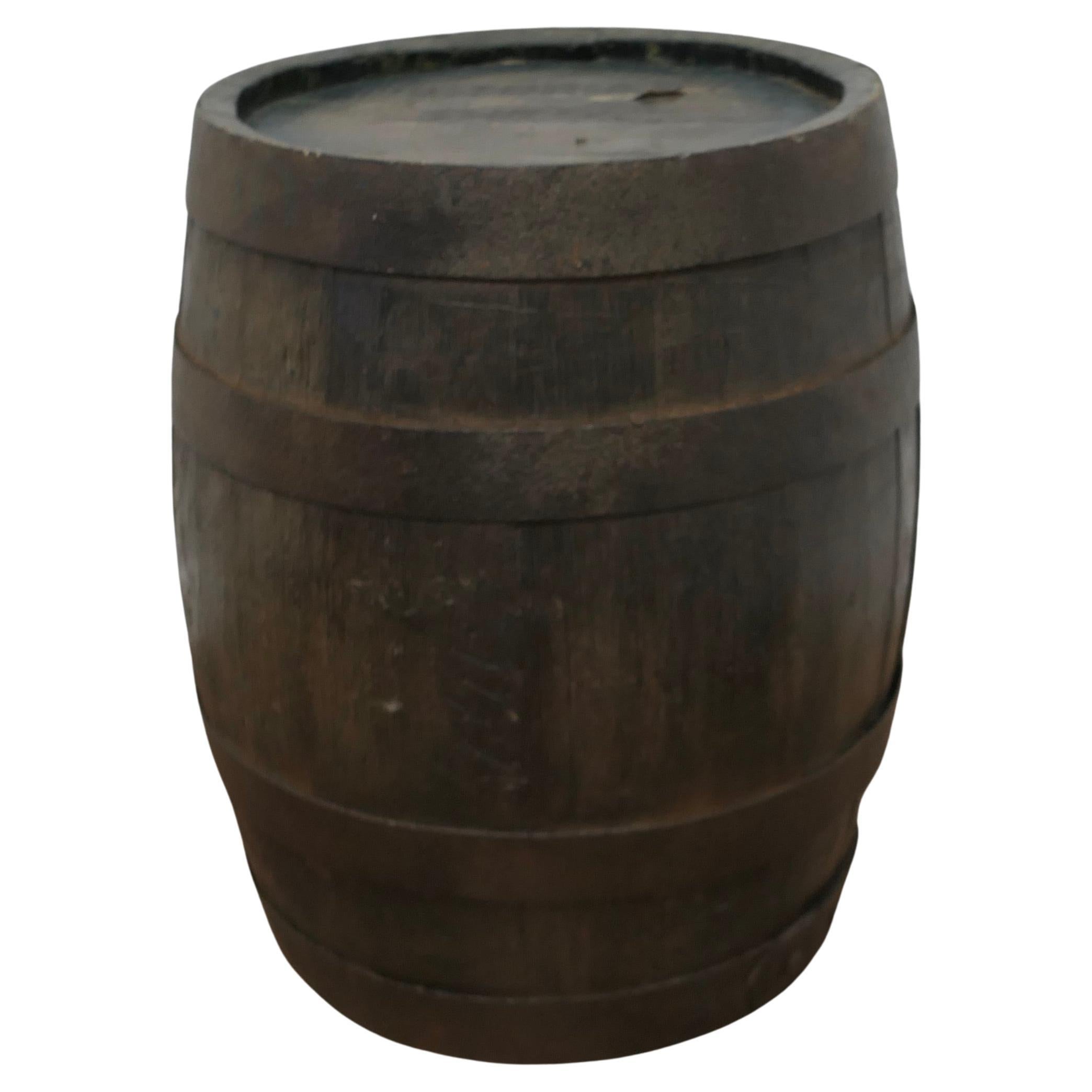 Good Size 19th Century Sheffield Oak Brewery Barrel, Table, Log Bin   For Sale