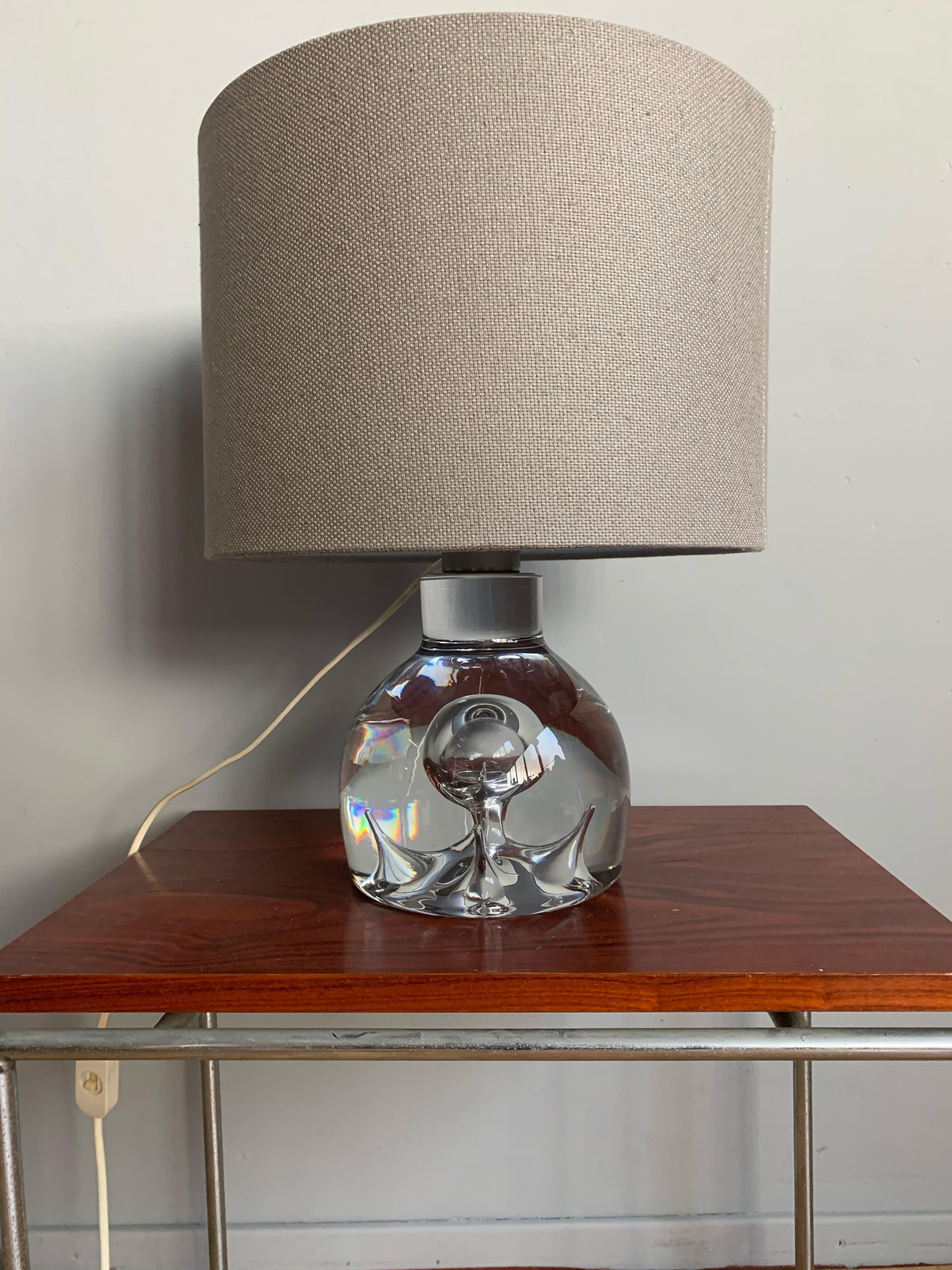 Lampada da tavolo in vetro di Murano di buone dimensioni e design eccezionale, anni '80 in vendita 4