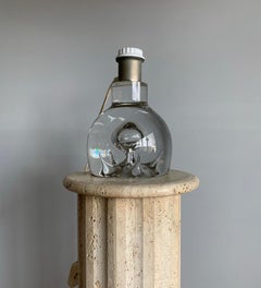 Lampe de bureau d'art italienne en verre de Murano de bonne taille et au design exceptionnel, années 1980