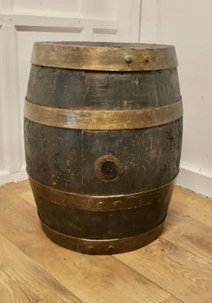 Good Size Oak Brewery Barrel, Table, Log Bin or Christmas Tree