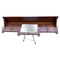 Perchero de Pared Artesanal de Buen Tamaño, Elegante y Práctico c. Espejo biselado