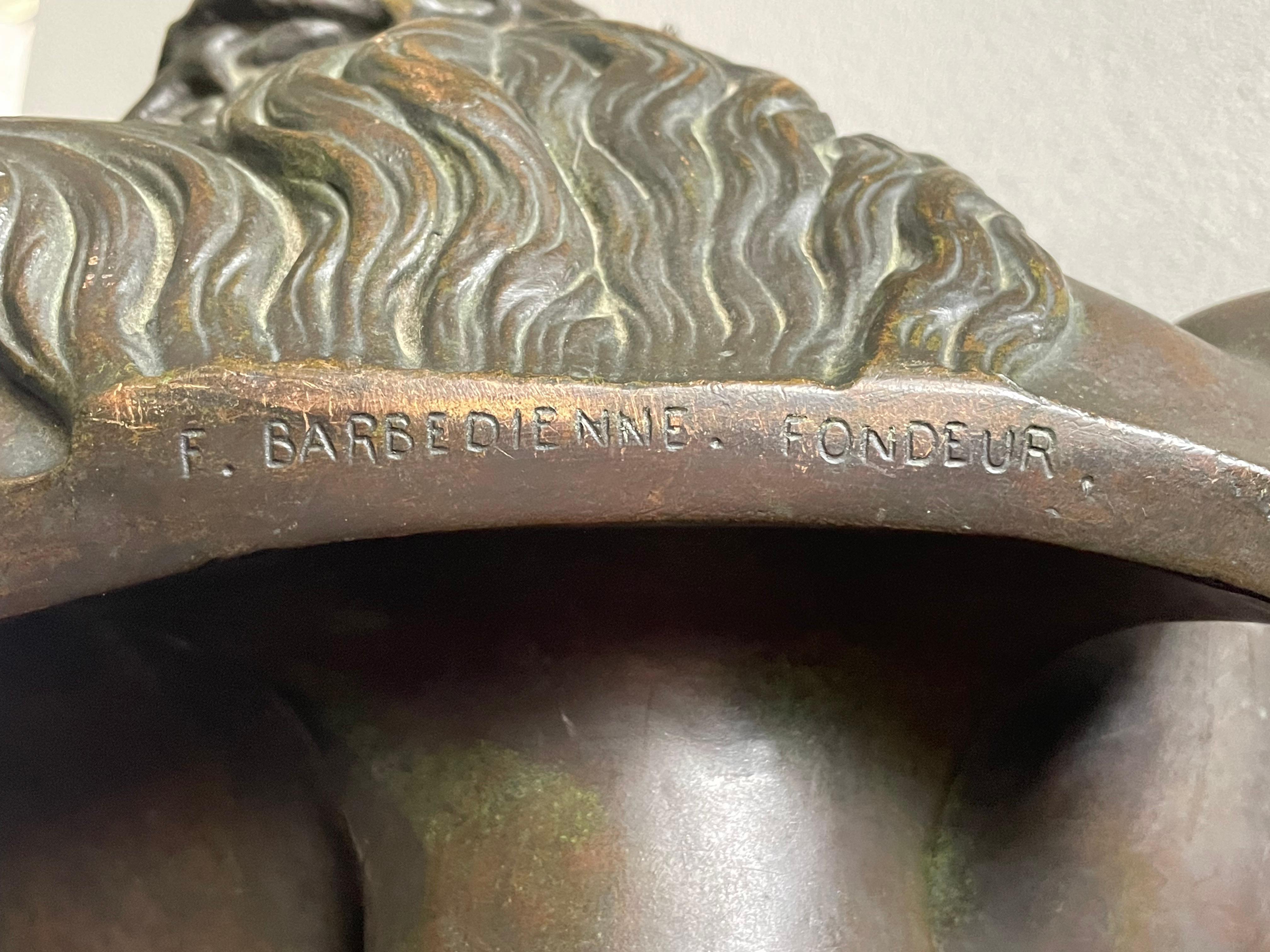 Good Size & Top Quality Bronze Bust of Christ By F. Barbedienne & J. Clésinger For Sale 2