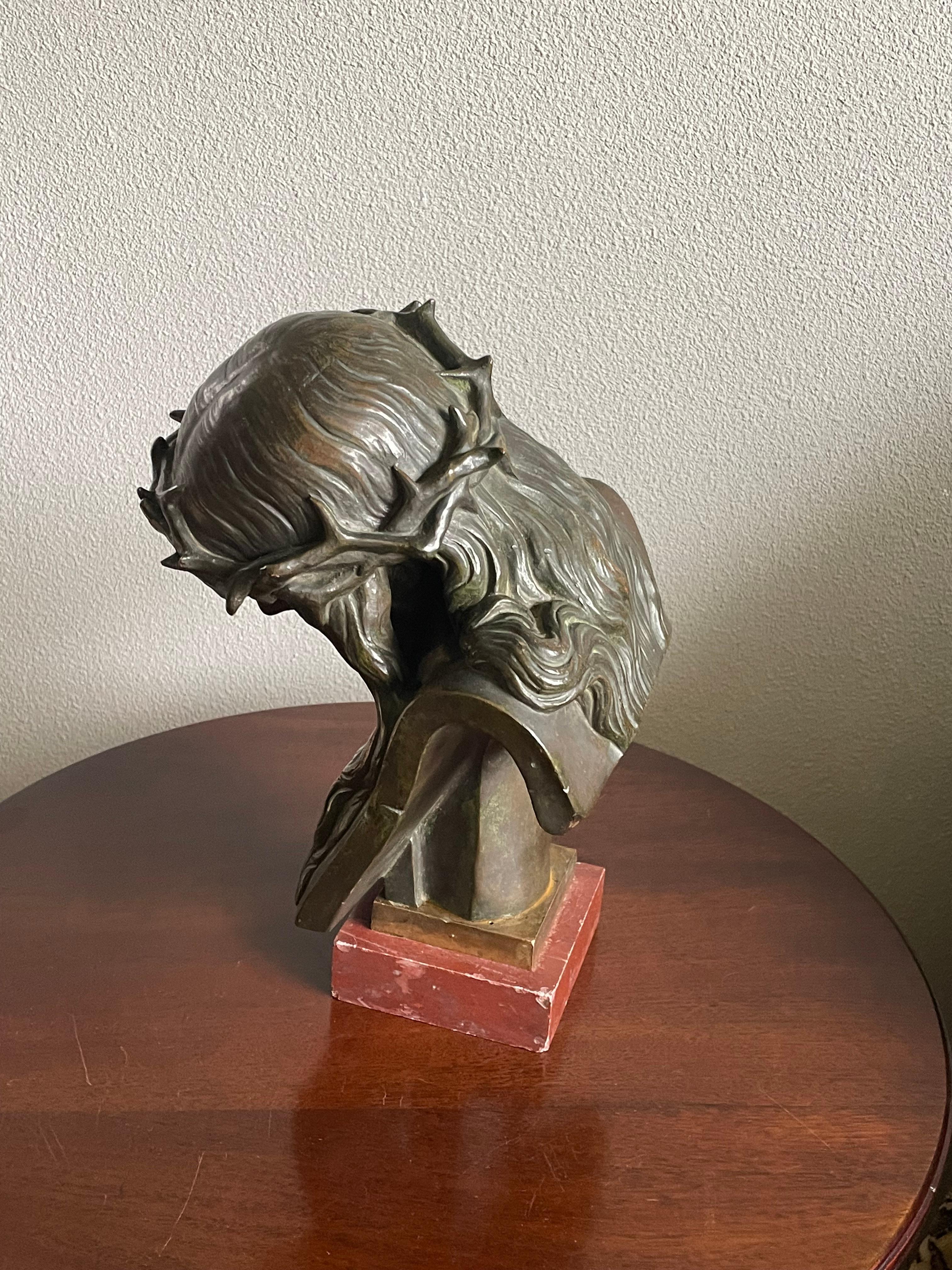 Buste du Christ en bronze de bonne taille et de qualité supérieure par F. Barbedienne & J. Clésinger en vente 10