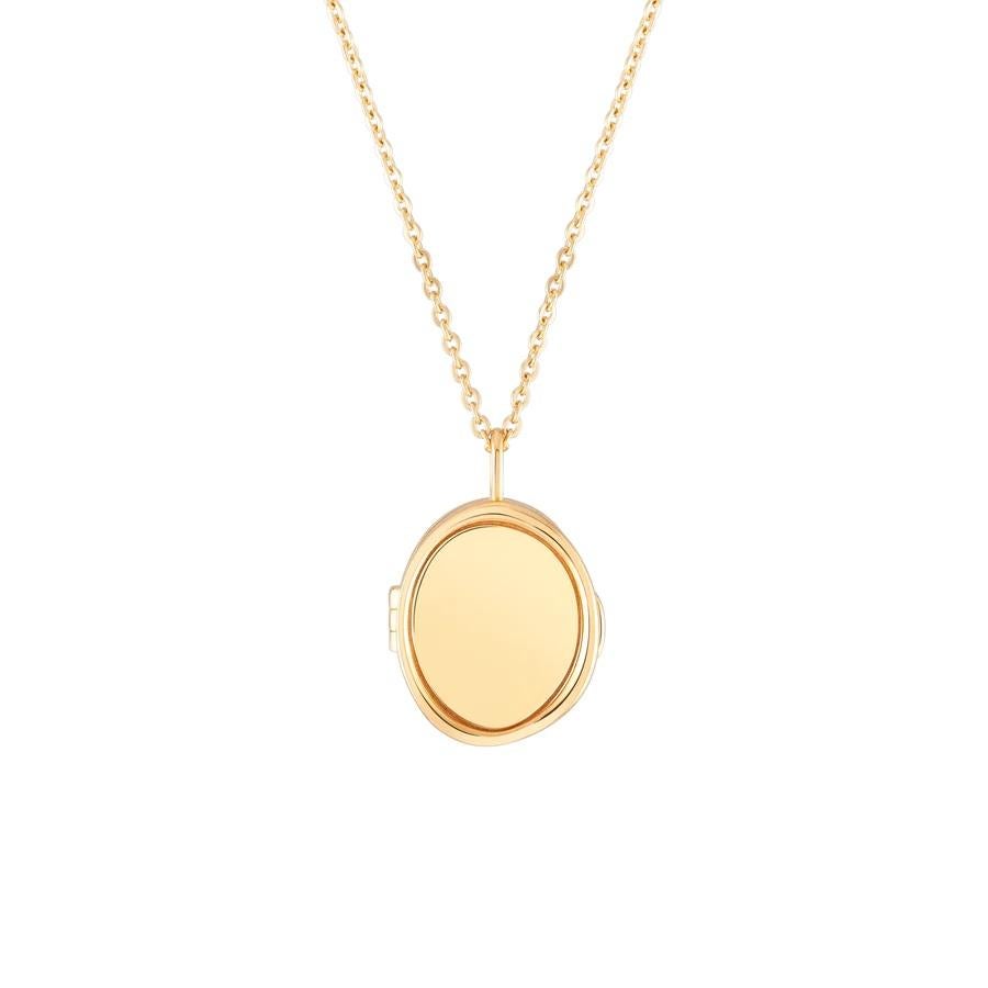 Good Vibes Locket Rose Quartz 18k Solid Gold In New Condition For Sale In Braga, 03