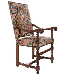 Good Walnut Needlepoint Louis XVII Armchair