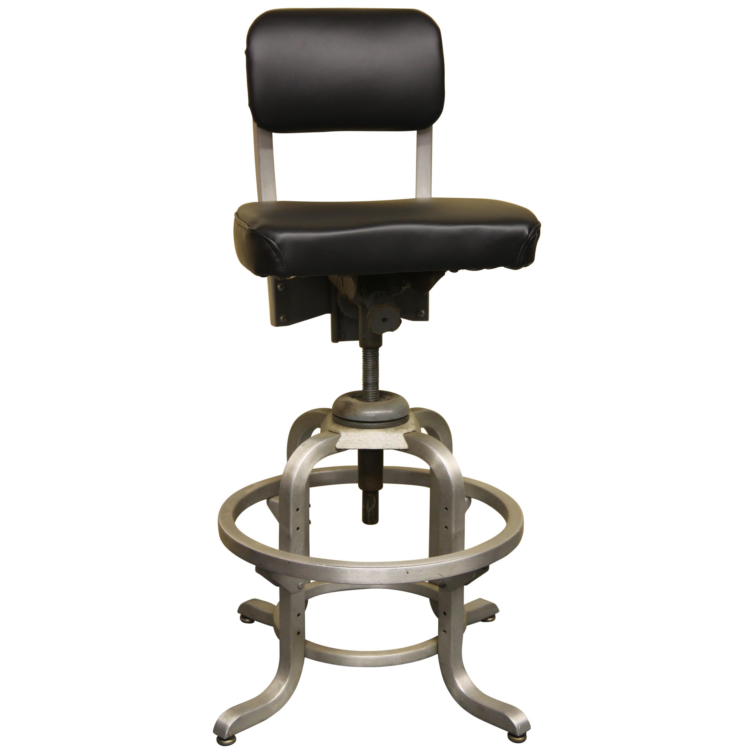 GoodForm Adjustable Stool, Newly Upholstered