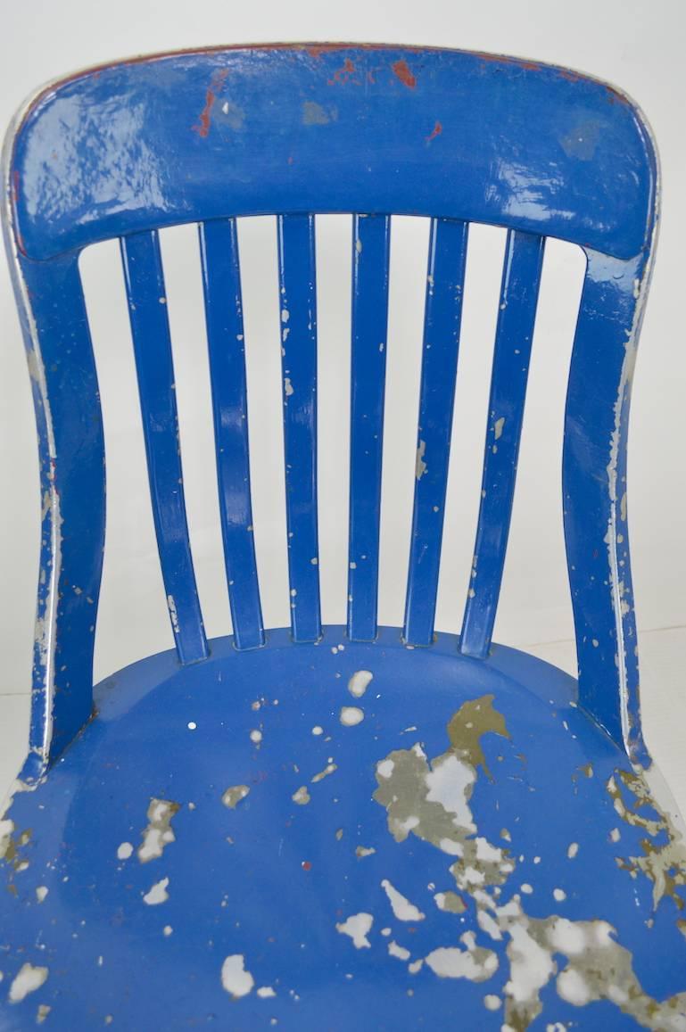 GoodForm Aluminium Swivel Desk Chair in Later Blue Paint Finish 5
