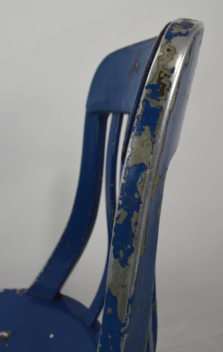 GoodForm Aluminium Swivel Desk Chair in Later Blue Paint Finish 1