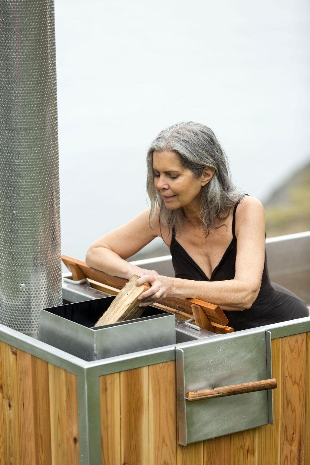 Bañera de hidromasaje de leña Goodland '2-3 personas Aluminio en venta