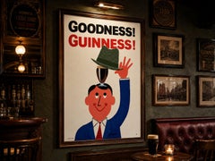 Goodness Guinness c1960s British Advertising Poster, Peppe