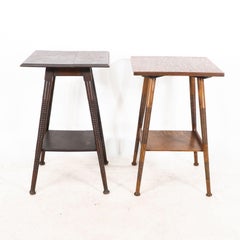 Goodyers of Regent St. A pair of oak Arts & Crafts side tables