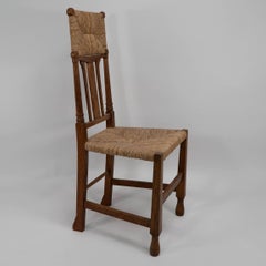 Goodyers of Regent St. George Walton style. An Arts & Crafts inlaid rush seat