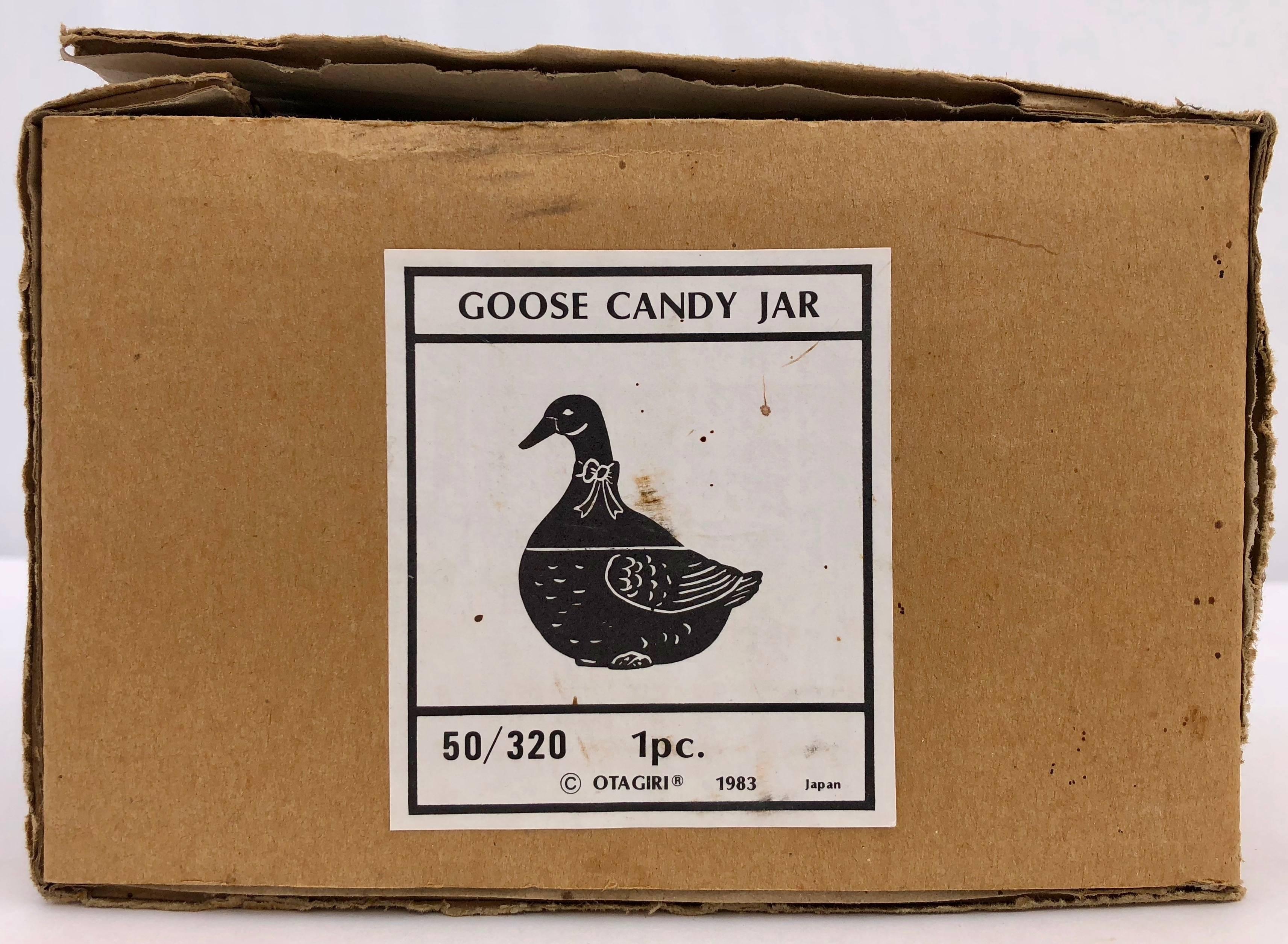 Goose Candy Jar Ceramic Handcrafted by Otagiri, Japan, 1983 in It's Original Box For Sale 2