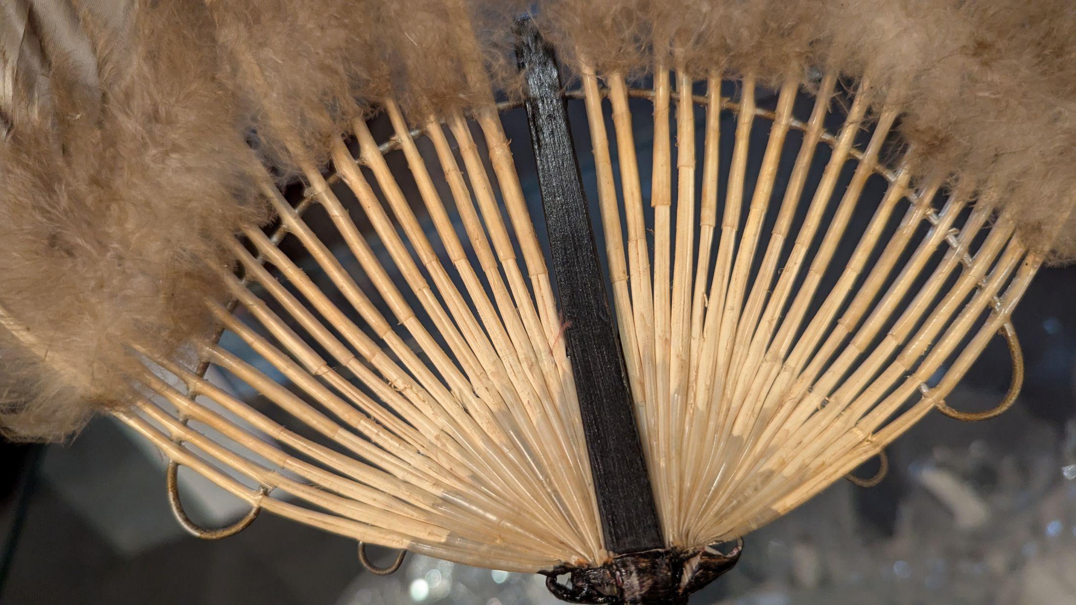 American Goose Feather Hand Fan For Sale