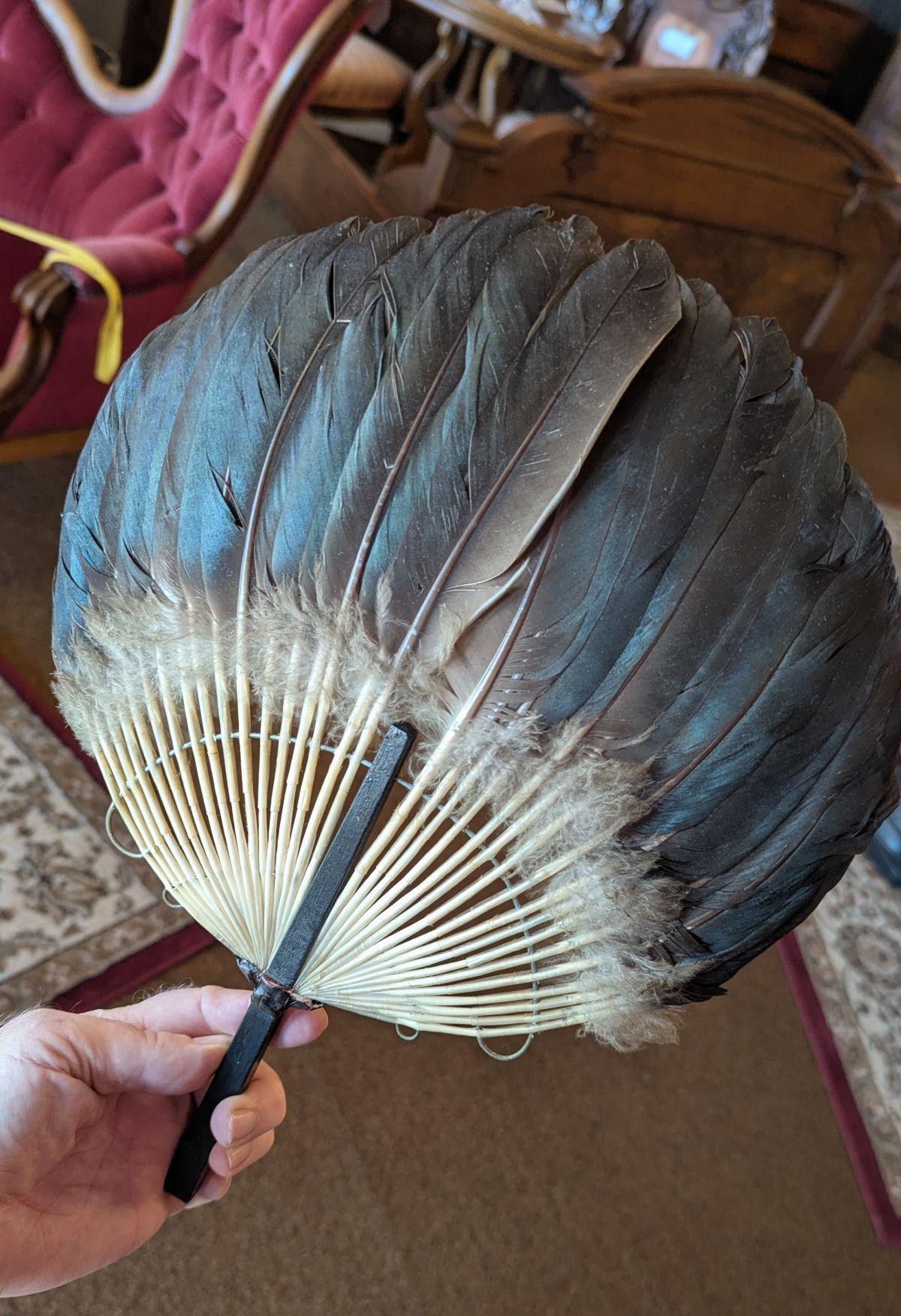 Feathers Goose Feather Hand Fan For Sale