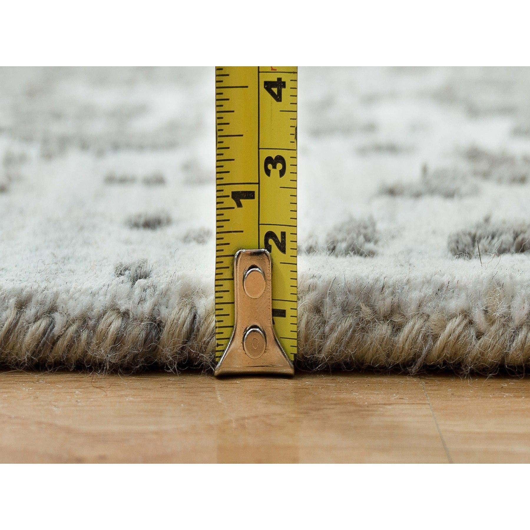 Tappeto orientale in lana e seta Goose Gray Persian Design Annodato a mano 8'11