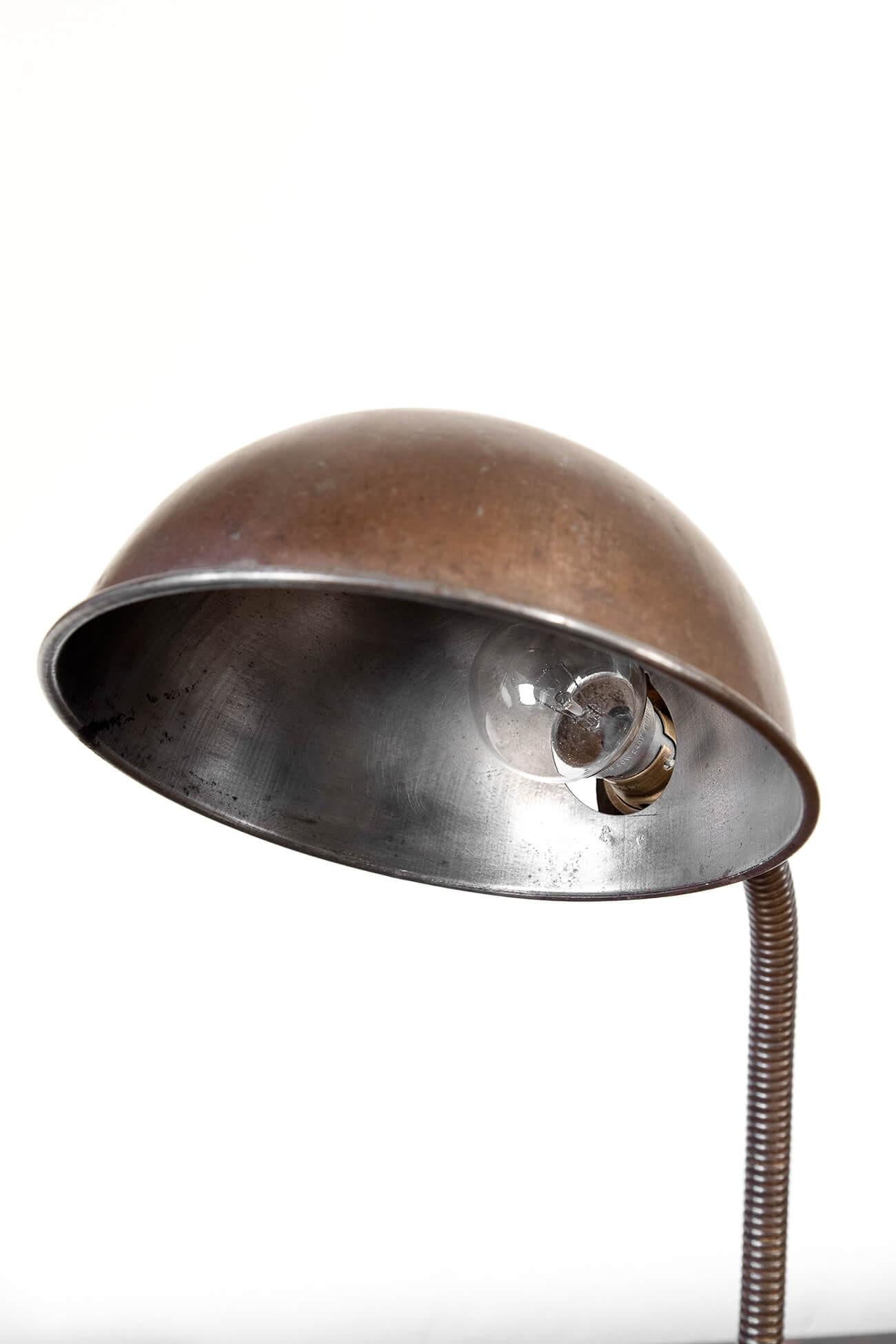 Gooseneck Desk Lamp with Cast Iron Base, 1920s For Sale 3