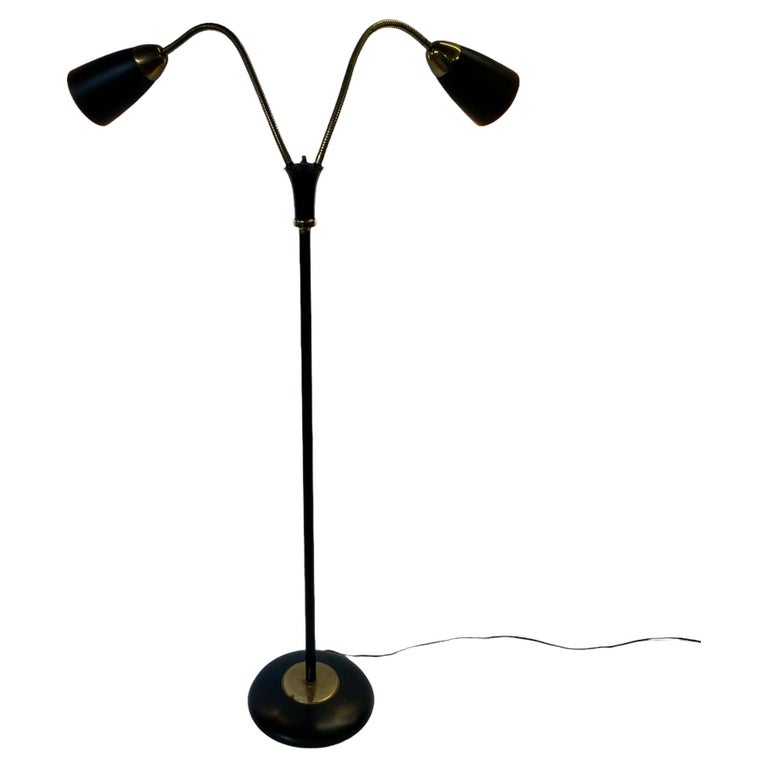Gooseneck Floor Lamp Gerald Thurston For Sale at 1stDibs