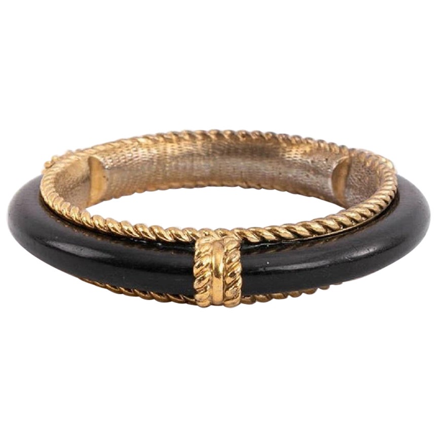 Bracciale in legno nero Goossens