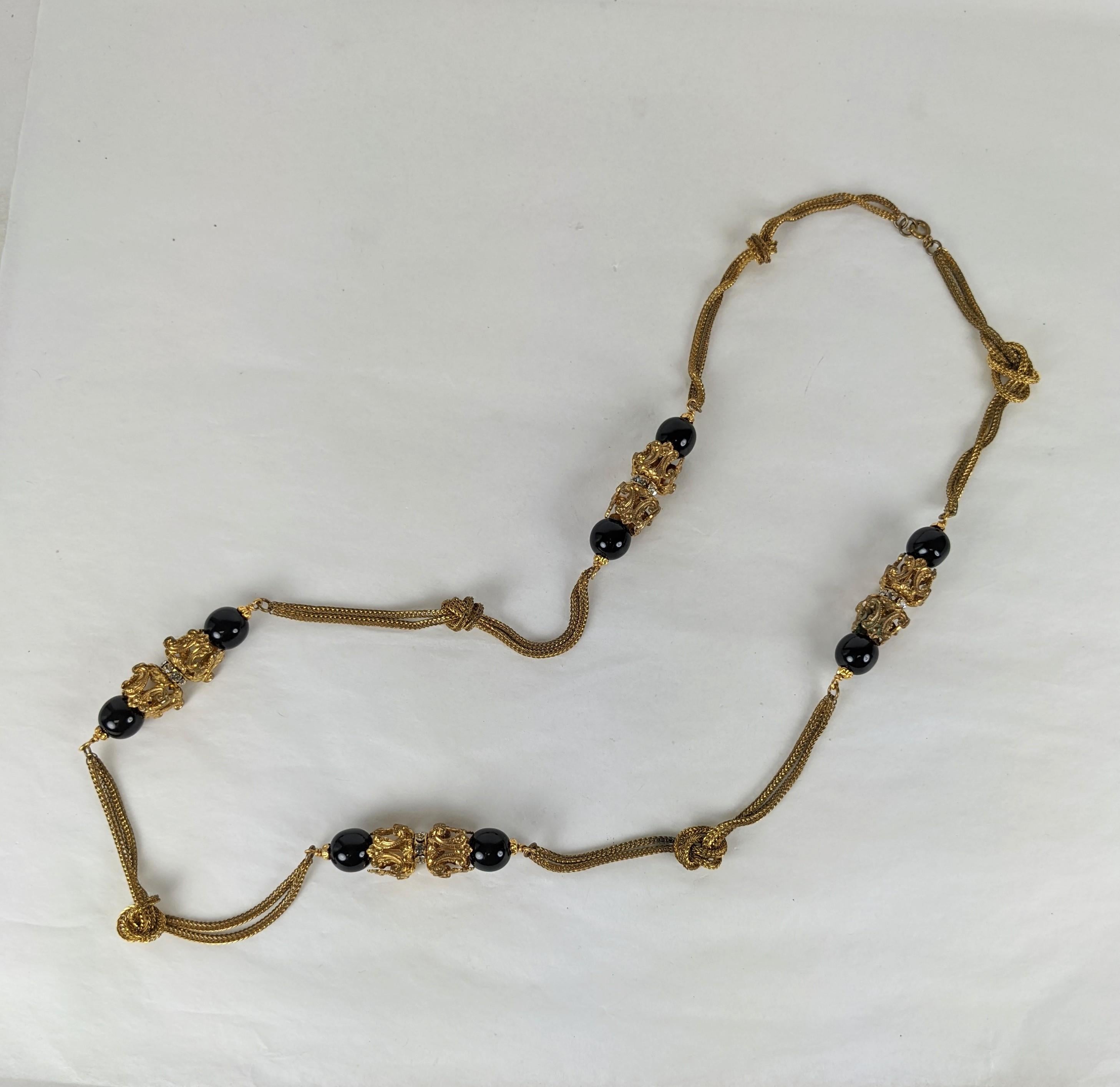 Goossens for Chanel Byzantine Sautoir Necklace In Good Condition For Sale In Riverdale, NY