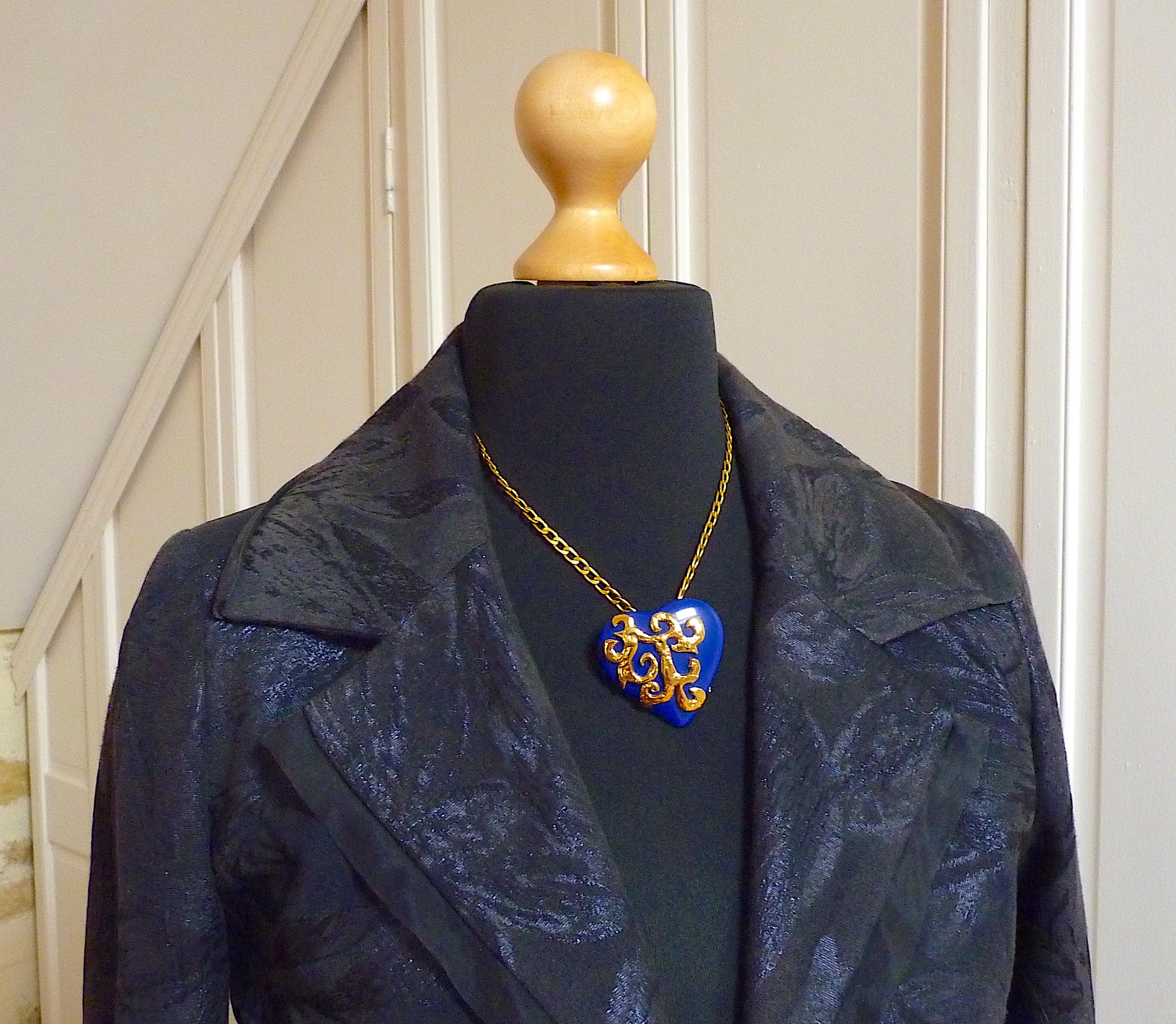 Women's Goossens for YSL Heart Brooch or Pendant, Vintage from the 1980s For Sale