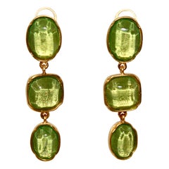 Goossens Paris 3 Cabochons Clip Earrings New Season Goossens Paris 3 Cabochons Clip Earrings New Season